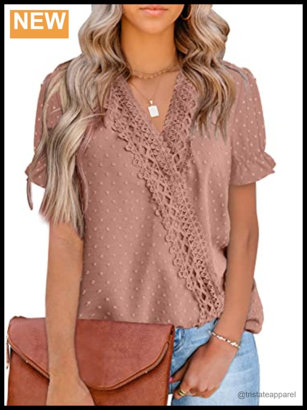 Puff Sleeve V-Neck Chiffon Blouse Top